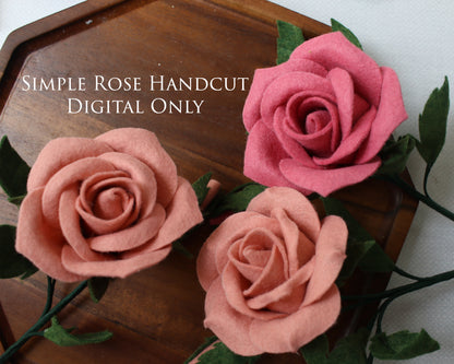Simple Rose Handcut Digital Only